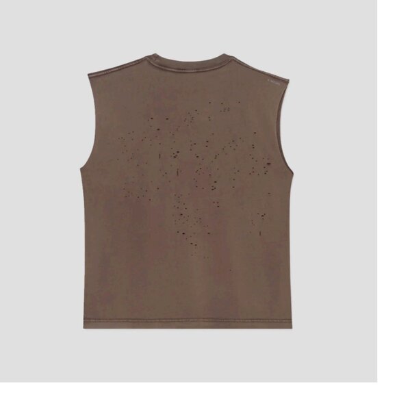 Satisfy  Mothtech™ Distressed Muscle Tee  Aged Chocolate Brown Size Small NWT - Picture 4 of 12